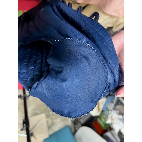 blazer Quilted velour elegant navy blue - Picture 13 of 13